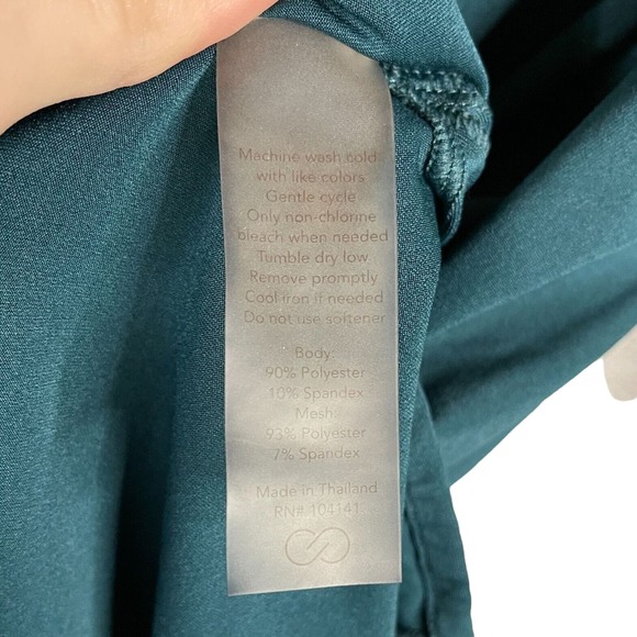 Calia by Carrie Underwood Size M Move Mesh Long Sleeve Top Athleisure Teal Green - Picture 6 of 8